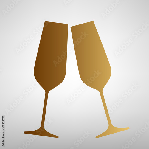 Sparkling champagne glasses
