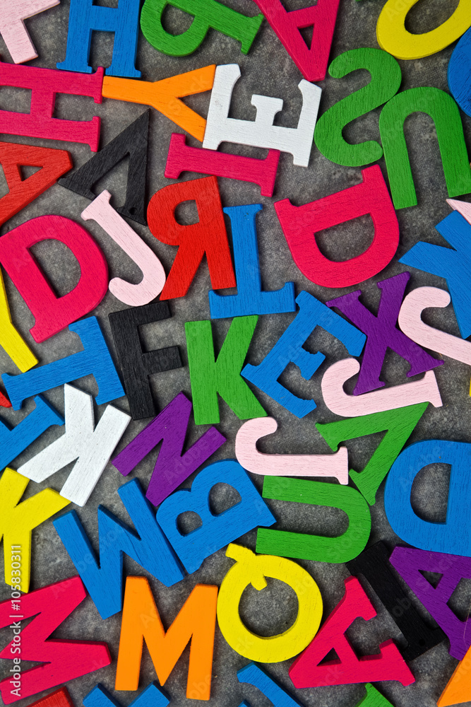 Fototapeta premium Abstract colorfull letter background