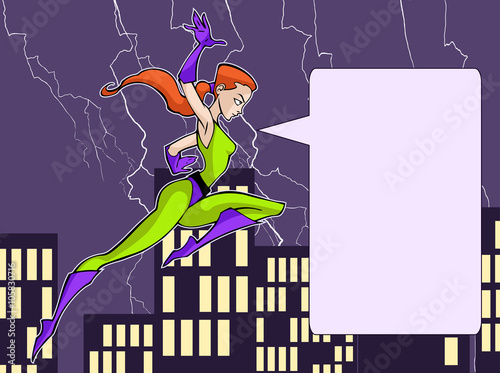 Strong elegant super lady