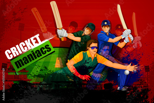 Player in Cricket Championship background
