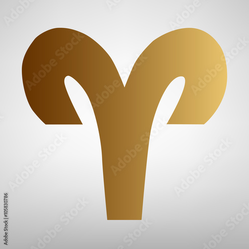 Aries sign. Flat style icon