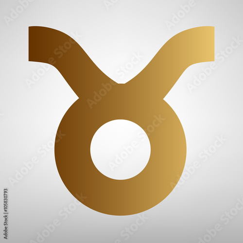 Taurus sign. Flat style icon
