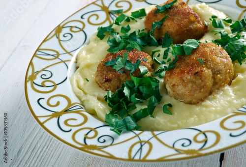 Turkish meatballs with sauce photo