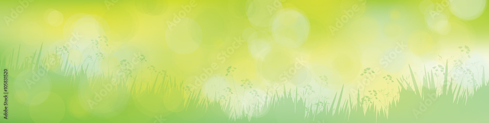 Vector green  nature background.