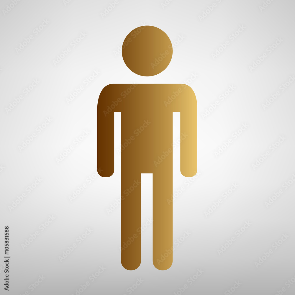 Man sign. Flat style icon Man sign. Flat style icon
