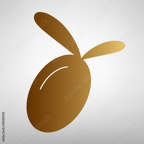 Oliva sign. Flat style icon