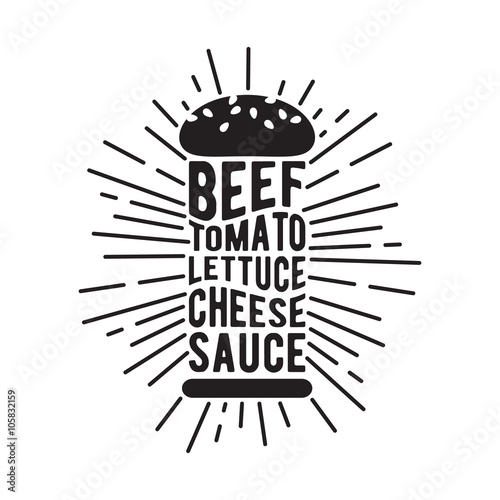 Black and white burger icon.