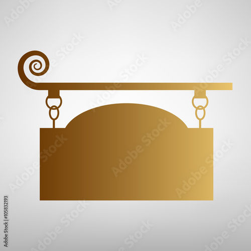Vector wrought iron sign