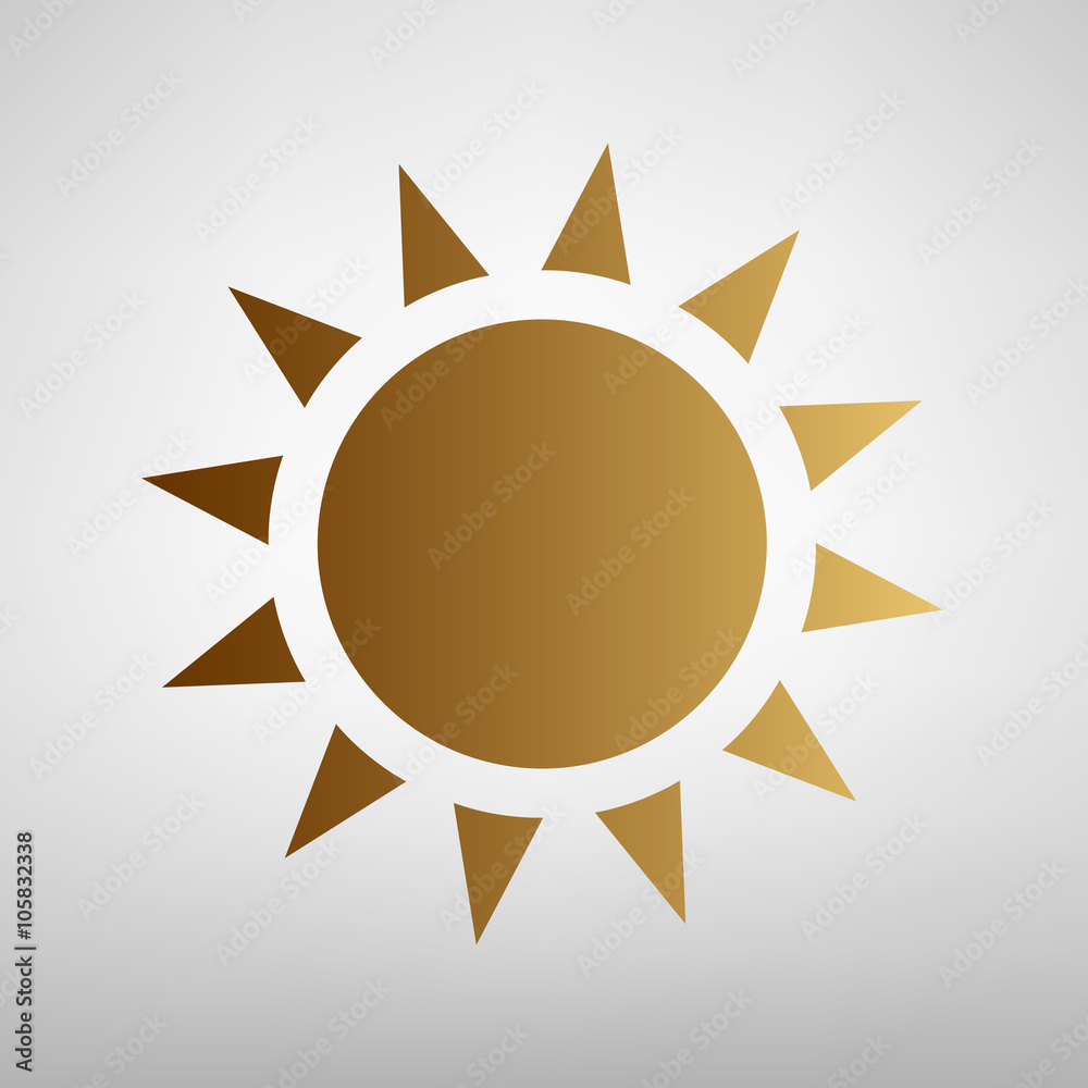 Sun sign. Flat style icon Sun sign. Flat style icon