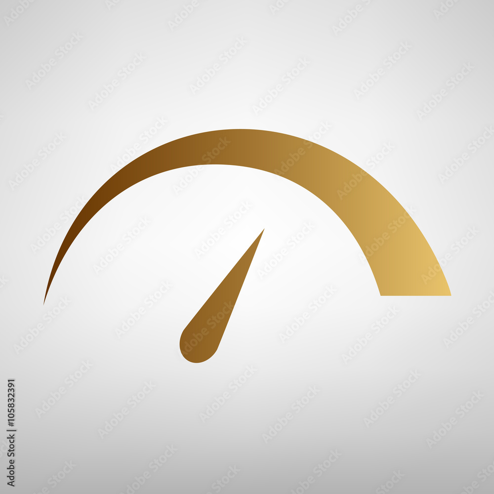 Speedometer sign. Flat style icon Speedometer sign. Flat style icon