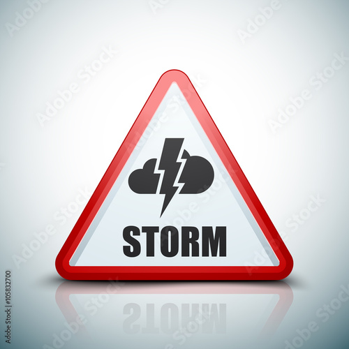 Storm Hazard sign