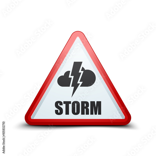 Storm Hazard sign