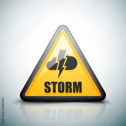 Storm Hazard sign