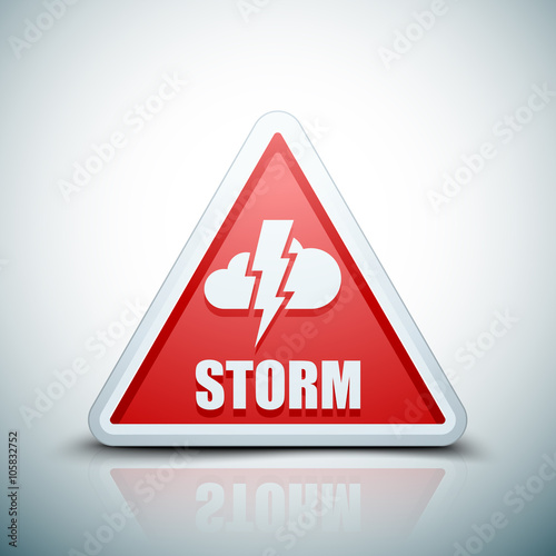 Storm Hazard sign