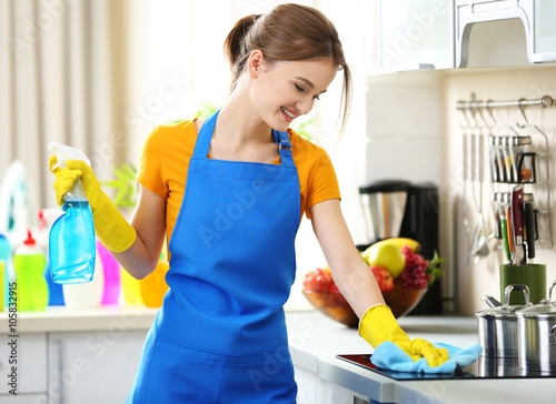 Cleaning concept. Woman was...