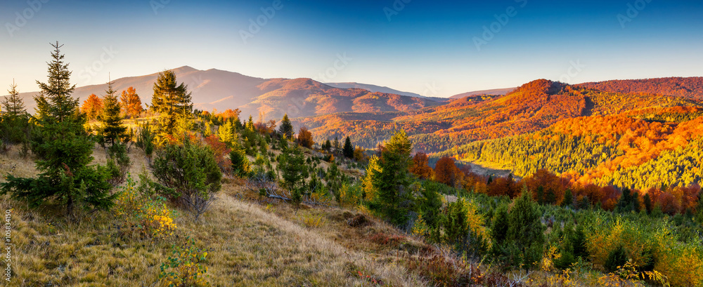colored autumn mountains