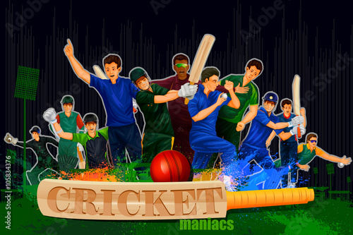 Player in Cricket Championship background