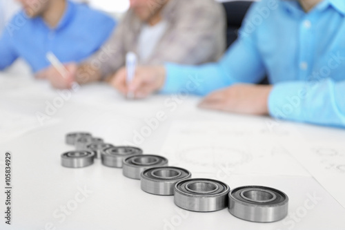 Engineers and bearings on t...