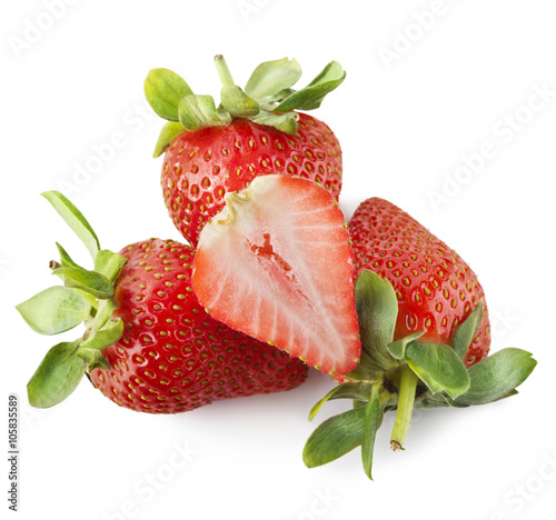 Fotografija strawberries isolate on white