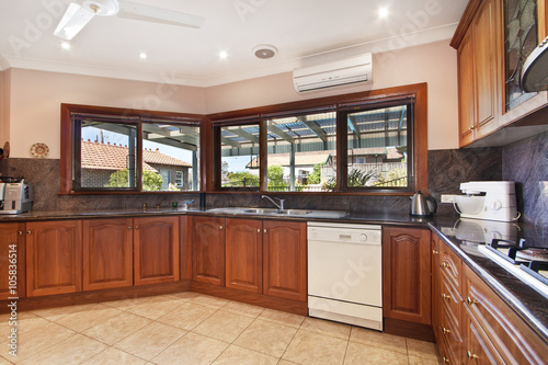 Modern gourmet kitchen interior