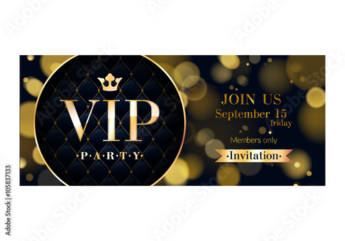 VIP invitation card premium design template.
