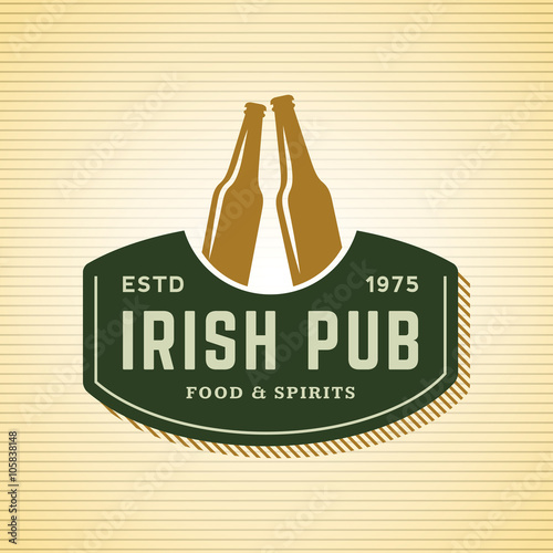 irish pub label. vector eps10 illustration
