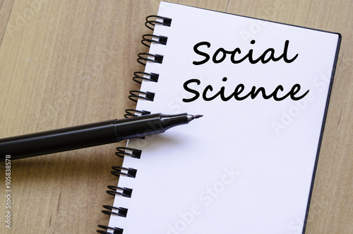 Social science write on notebook