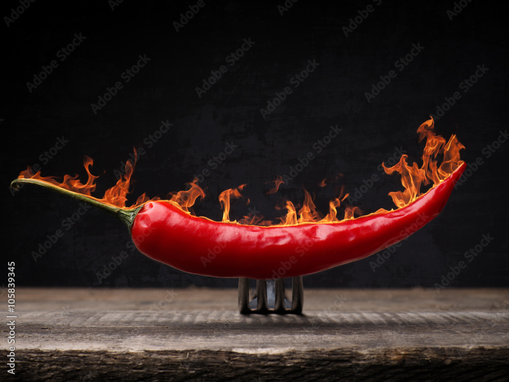 Red hot pepperoni - obrazy, fototapety, plakaty 