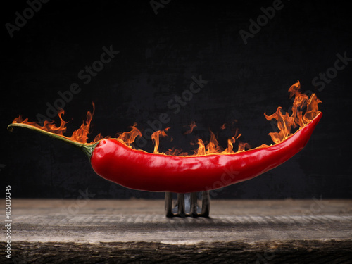 Red hot pepperoni Fototapete