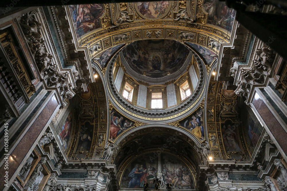 Interior of the Basilica Santa Maria Maggiore. The Borghese Chapel. Rome. Italy Interior of the Basilica Santa Maria Maggiore. The Borghese Chapel. Rome. Italy