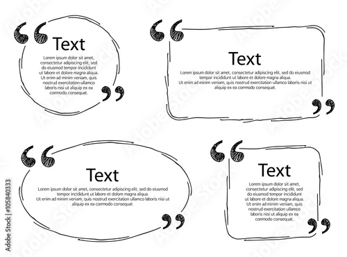 Quote frames templates set illustration.