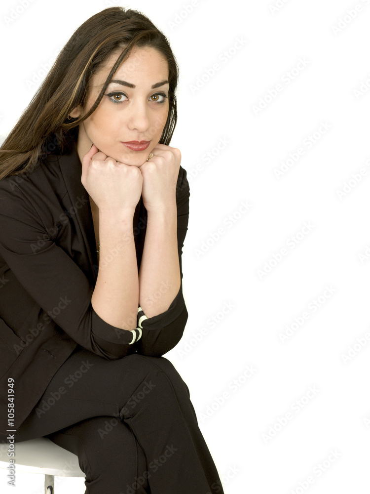 Attractive Young Bored Lonely Professional Business Woman