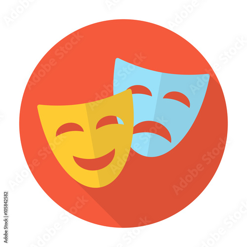 Comedy and tragedy theatrical masks