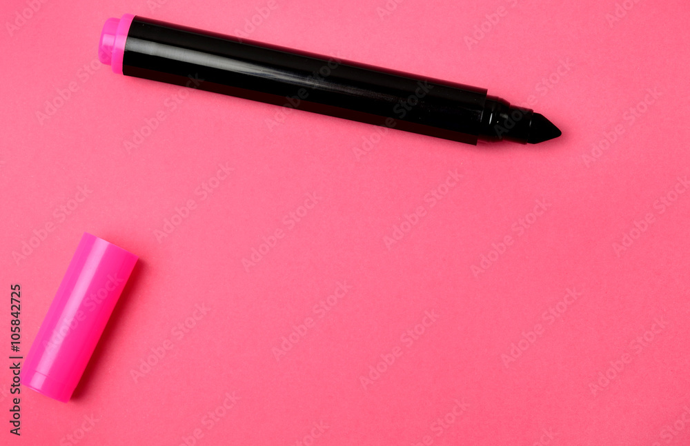 Marker on pink background