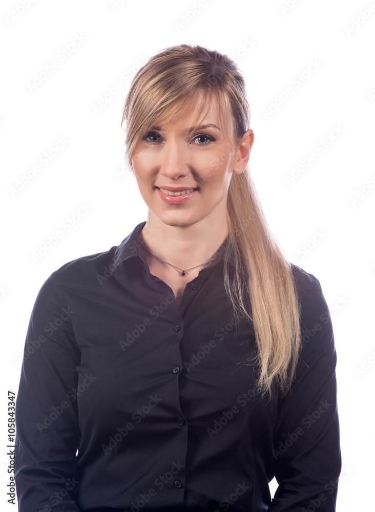 business woman on a white background business woman on a white background