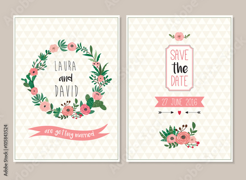 Save the date wedding invitation cards collection