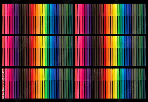 Color Felt Tip Pen Background 