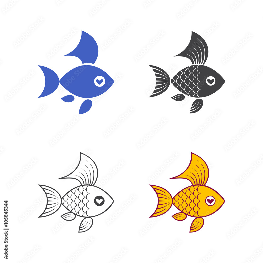 Naklejka premium goldfish