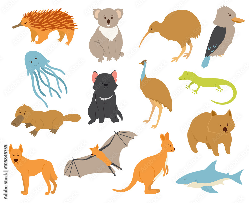 Australian Animal Silhouettes Free Clip Art Vectors A - vrogue.co