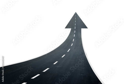 Road going up llike arrow photo