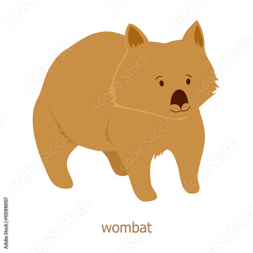 Wombat. Cartoon character