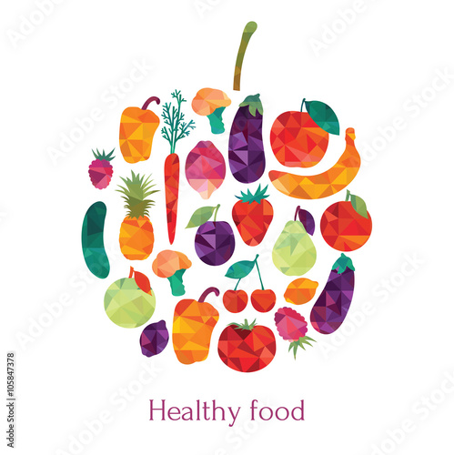 fruits and vegetables. healthy food