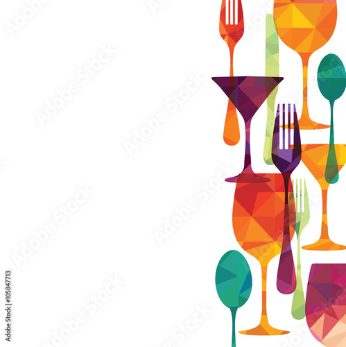 Pattern background. Food and drinks