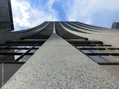 Chicago skyscraper looking up into the sky - landscape color photo