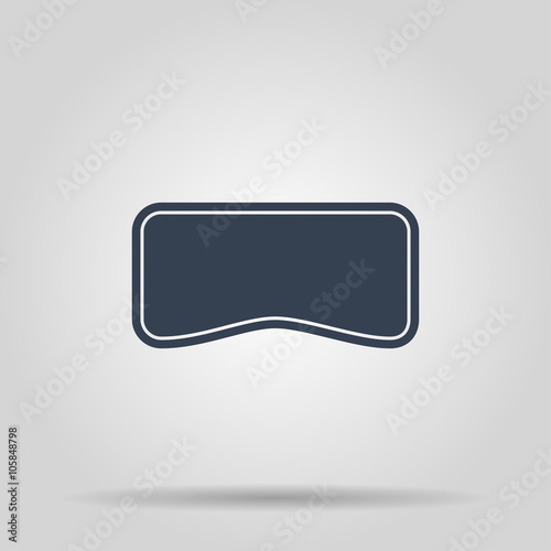 Virtual reality gaming and entertainment headset icon.