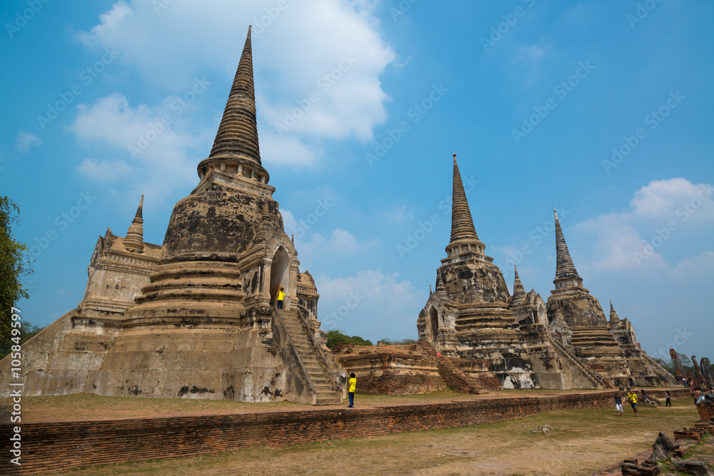 Ancient Pagoda in Wat Phrasisanpetch (Phra Si Sanphet). Ayutthaya historical city, Thailand Ancient Pagoda in Wat Phrasisanpetch (Phra Si Sanphet). Ayutthaya historical city, Thailand