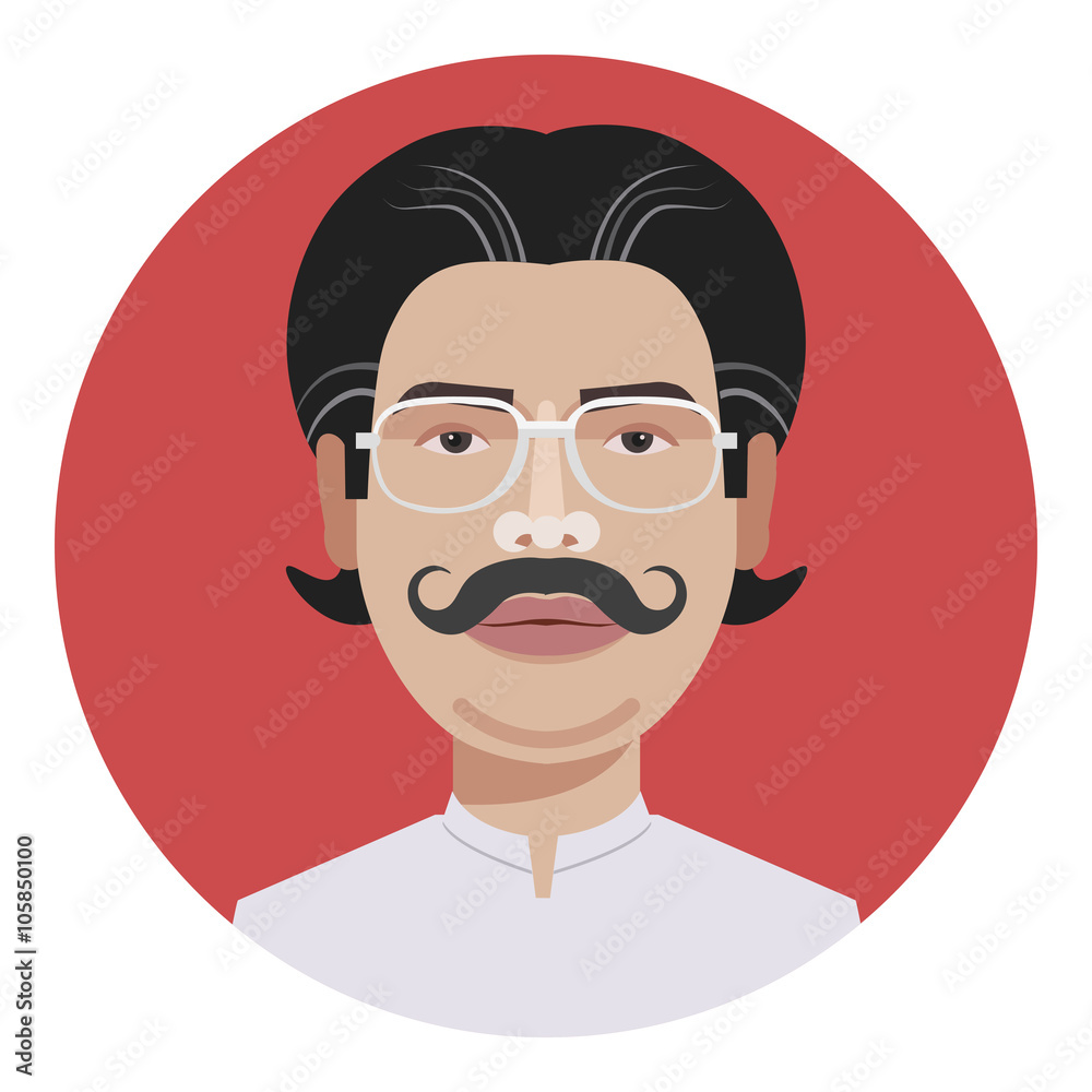 Vector flat style avatar. Characters for web Vector flat style avatar. Characters for web