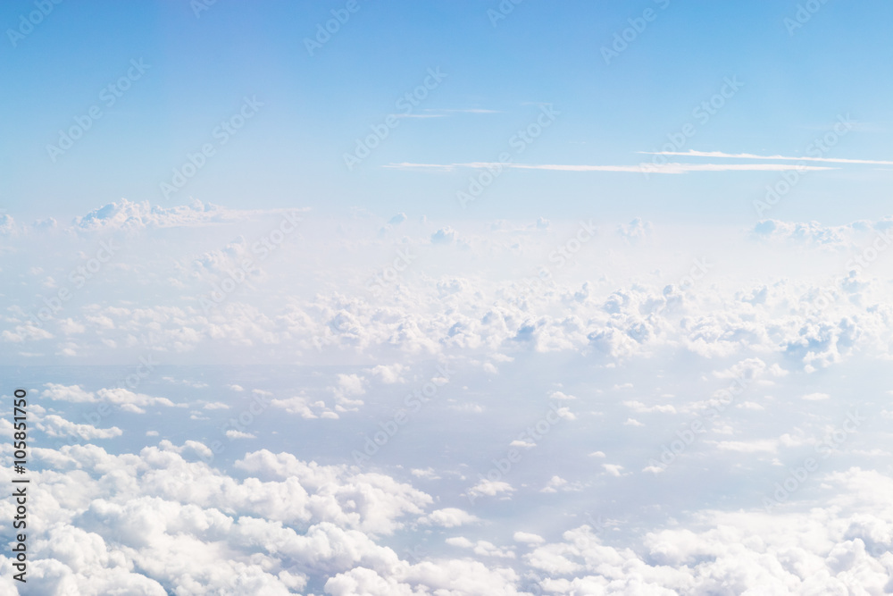 Fototapeta premium Cloudscape Blue sky and white cloud