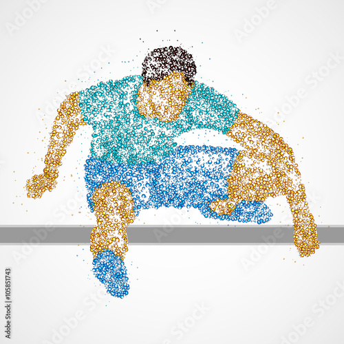 Abstract athlete jump
