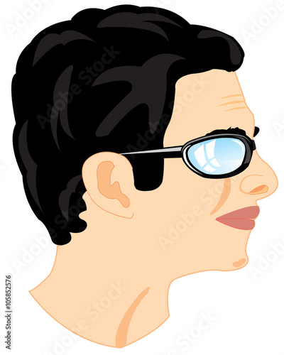 Person men in profile